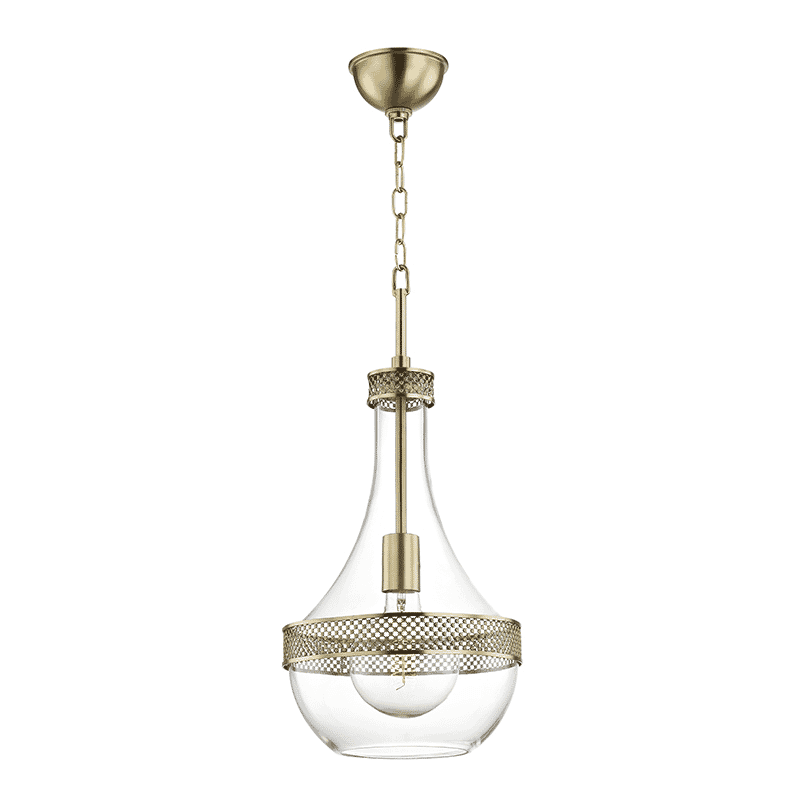 Hudson Valley Hagen 23" Mini Pendant in Aged Brass