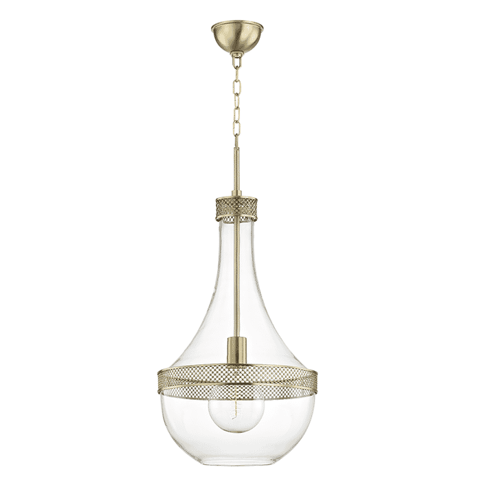 Hudson Valley Hagen 29" Pendant Light in Aged Brass Hudson Valley Hagen 29" Pendant Light in Aged Brass