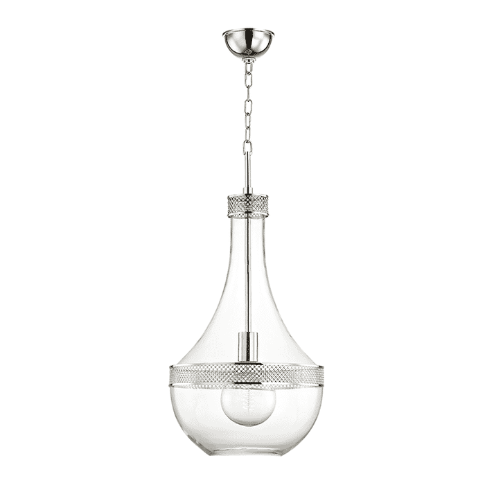 Hudson Valley Hagen 29" Pendant Light in Polished Nickel Hudson Valley Hagen 29" Pendant Light in Polished Nickel