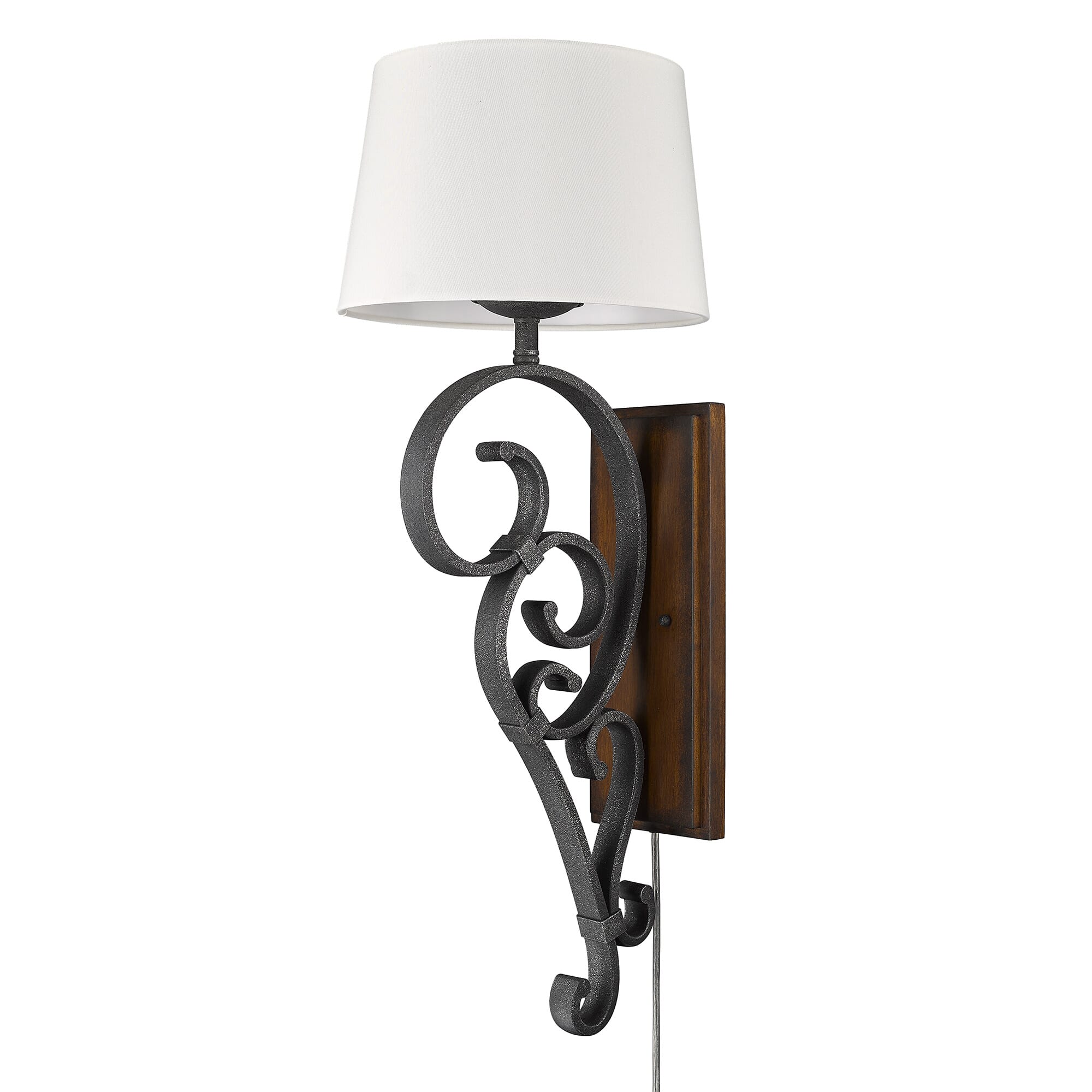 Madera 1-Light Wall Sconce in Black Iron
