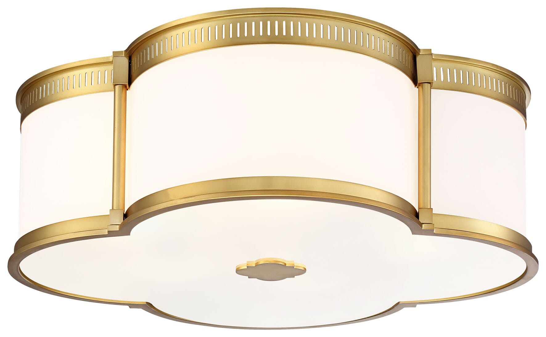 22" Quatrefoil Ceiling Light in Liberty Gold