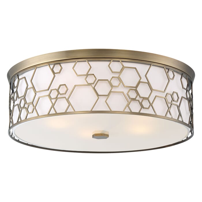 Minka Lavery Octagons LED Ceiling Light in Polished Satin Brass Minka Lavery Octagons LED Ceiling Light in Polished Satin Brass