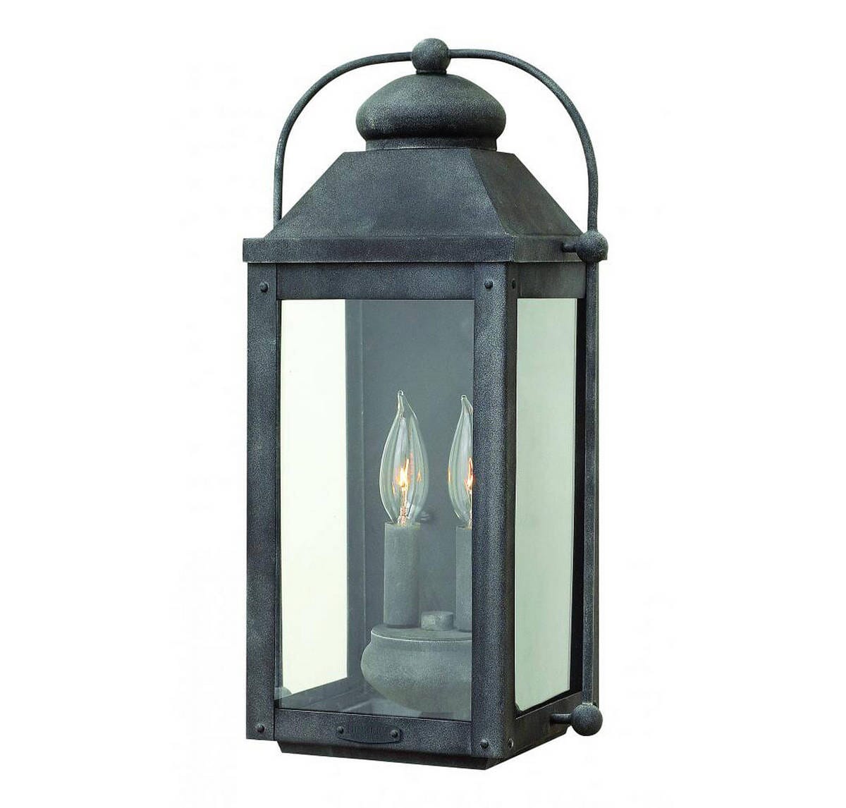 Photos - Chandelier / Lamp Hinkley Aged Zinc LED Wall Mount from the Anchorage Collection 1854DZ
