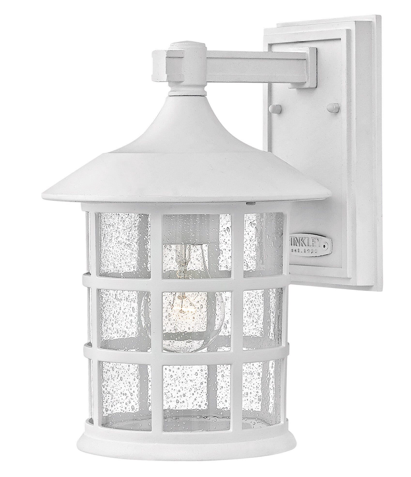 Textured White LED Outdoor Lantern from the Freeport Coastal Elements Collection