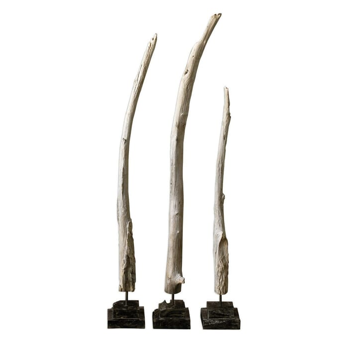 Uttermost Teak Branches 40" Sculptures in Warm White (Set of 3) Uttermost Teak Branches 40" Sculptures in Warm White (Set of 3)