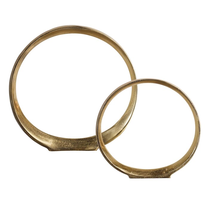 Uttermost Jimena Gold Ring Sculptures Set Of 2 Uttermost Jimena Gold Ring Sculptures Set Of 2