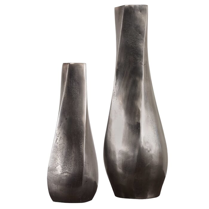 Uttermost Noa Dark Nickel Vases Set Of 2 Uttermost Noa Dark Nickel Vases Set Of 2