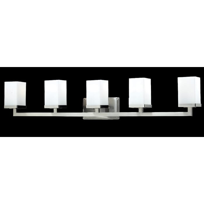 Z-Lite Tidal 5-Light Bathroom Vanity Light In Brushed Nickel Z-Lite Tidal 5-Light Bathroom Vanity Light In Brushed Nickel