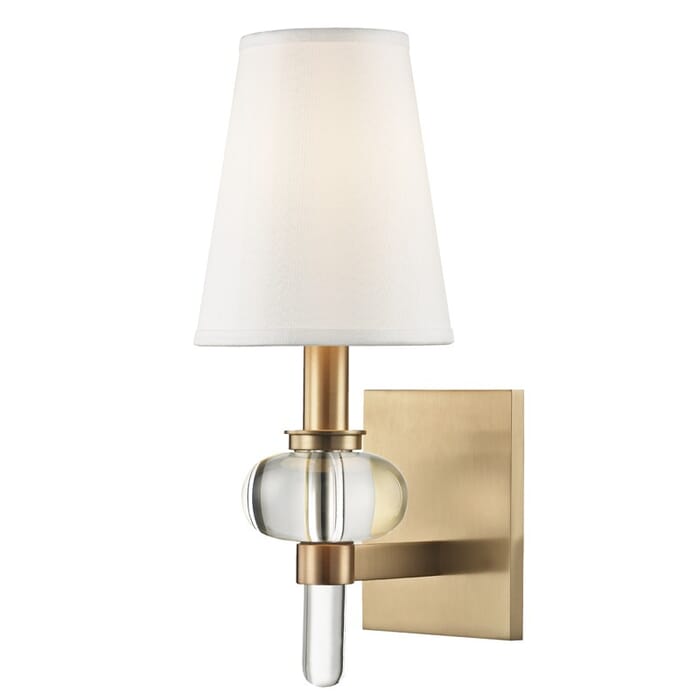 Hudson Valley Luna 14" Wall Sconce in Aged Brass Hudson Valley Luna 14" Wall Sconce in Aged Brass