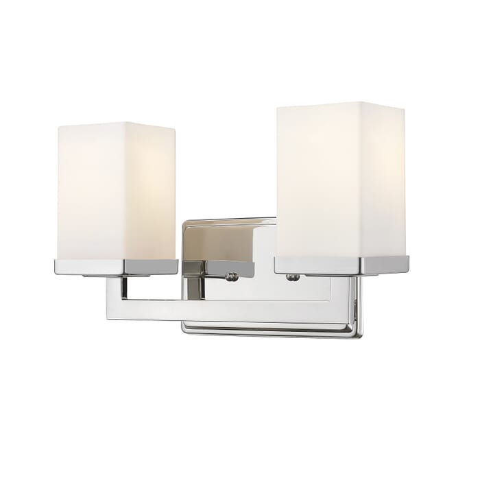 Z-Lite Tidal 2-Light Bathroom Vanity Light In Chrome Z-Lite Tidal 2-Light Bathroom Vanity Light In Chrome