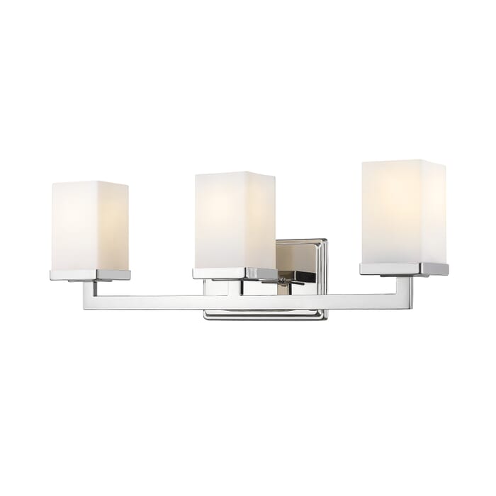 Z-Lite Tidal 3-Light Bathroom Vanity Light In Chrome Z-Lite Tidal 3-Light Bathroom Vanity Light In Chrome