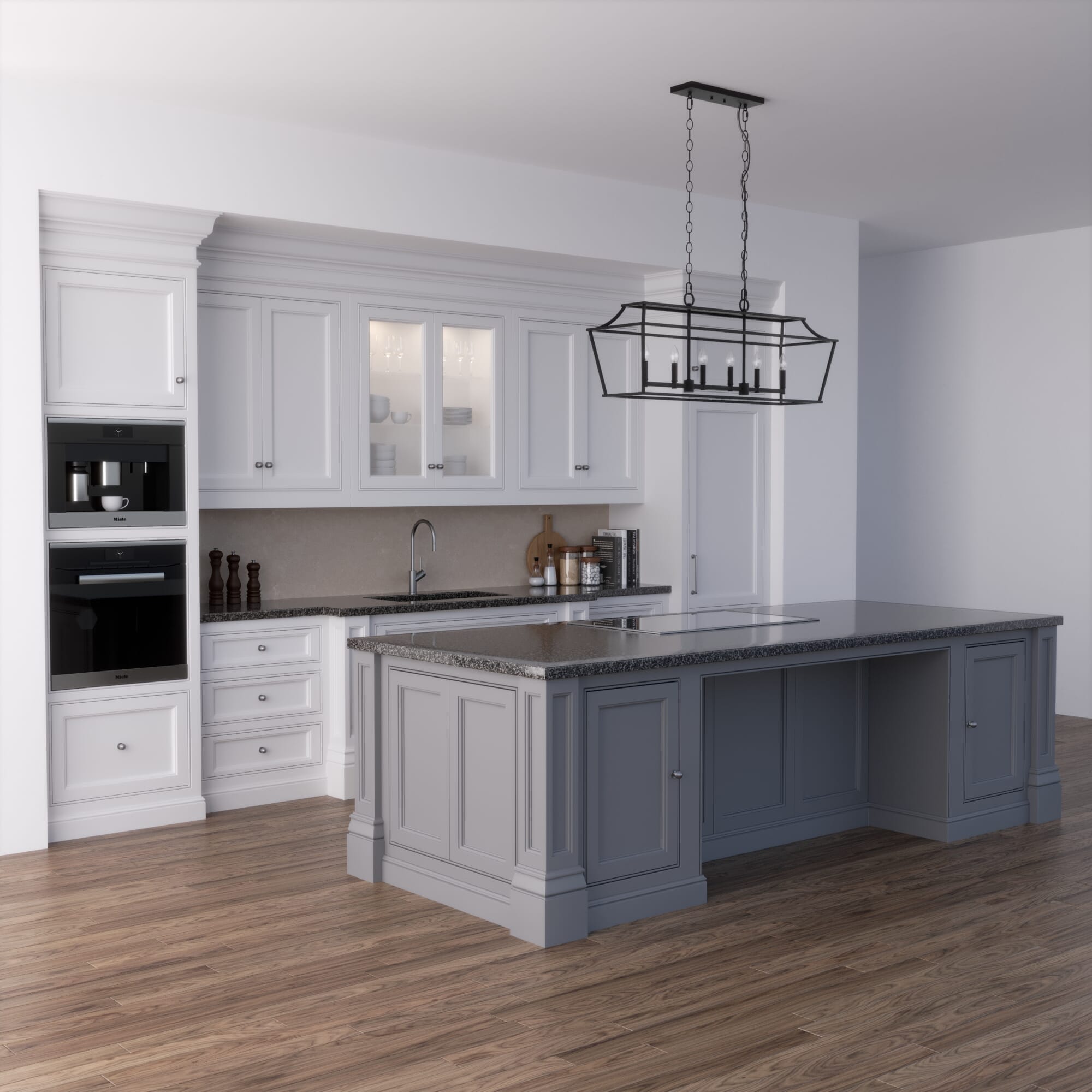Hunter Laurel Ridge 6-Light Linear Chandelier in Natural Iron