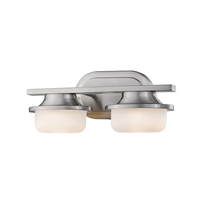 Z-Lite Optum 2-Light Bathroom Vanity Light In Brushed Nickel Z-Lite Optum 2-Light Bathroom Vanity Light In Brushed Nickel
