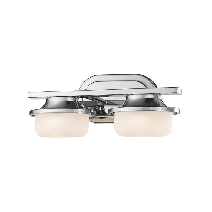 Z-Lite Optum 2-Light Bathroom Vanity Light In Chrome Z-Lite Optum 2-Light Bathroom Vanity Light In Chrome