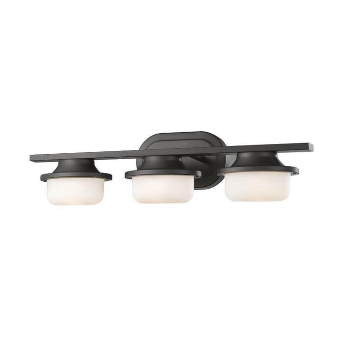 Z-Lite Optum 3-Light Bathroom Vanity Light In Bronze Z-Lite Optum 3-Light Bathroom Vanity Light In Bronze