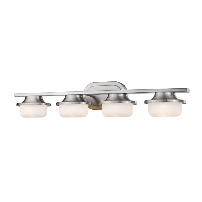Z-Lite Optum 4-Light Bathroom Vanity Light In Brushed Nickel Z-Lite Optum 4-Light Bathroom Vanity Light In Brushed Nickel