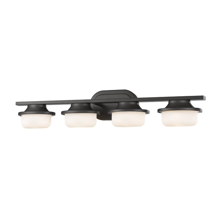 Z-Lite Optum 4-Light Bathroom Vanity Light In Bronze Z-Lite Optum 4-Light Bathroom Vanity Light In Bronze
