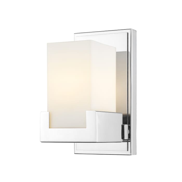 Z-Lite Peak 1-Light Bathroom Vanity Light In Chrome Z-Lite Peak 1-Light Bathroom Vanity Light In Chrome