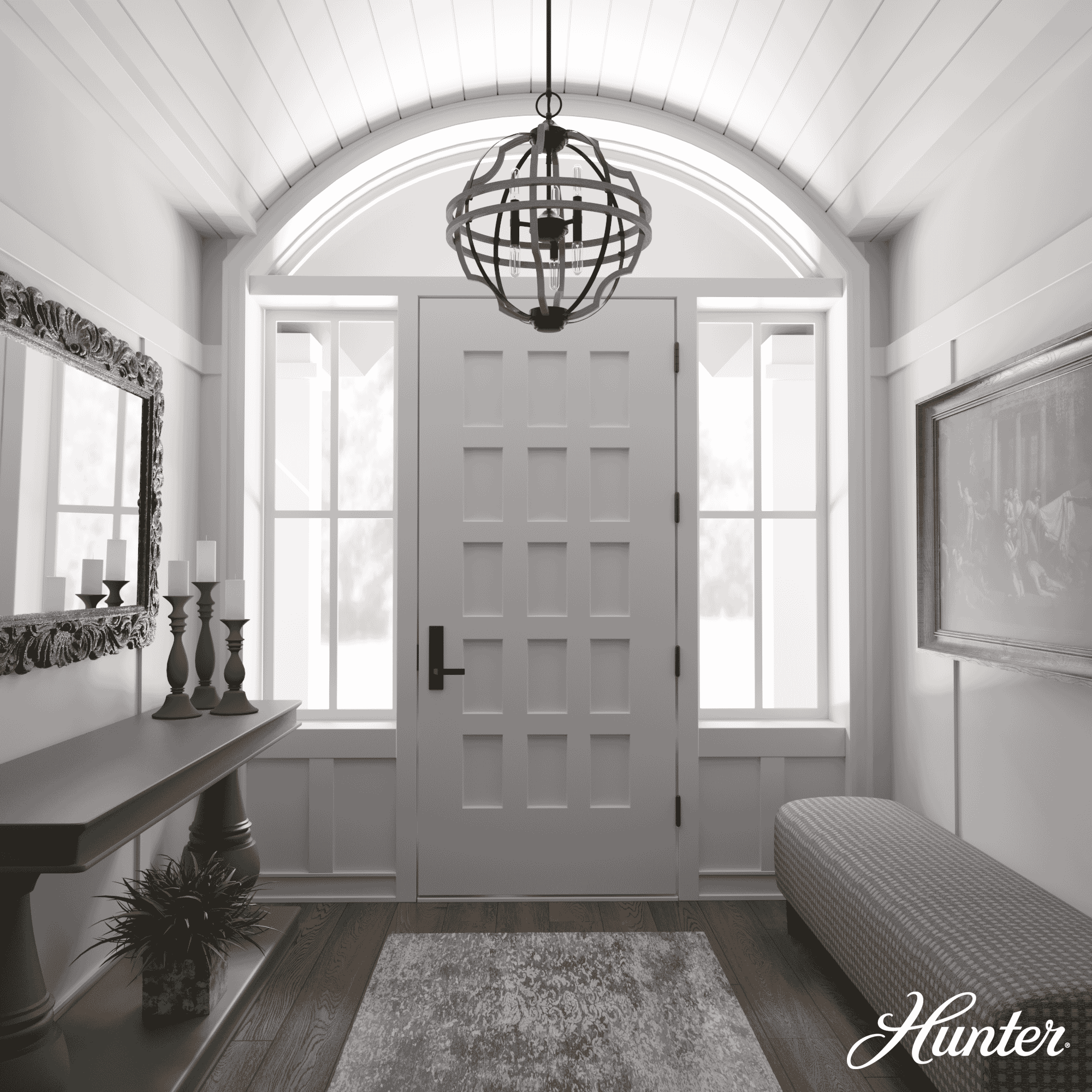 Hunter Stone Creek 6-Light Pendant in Noble Bronze