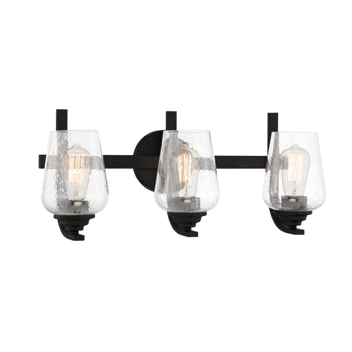 Minka Lavery Shyloh 3-Light Bathroom Vanity Light in Coal Minka Lavery Shyloh 3-Light Bathroom Vanity Light in Coal