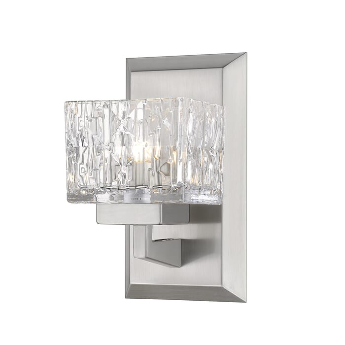Z-Lite Rubicon 1-Light Wall Sconce In Brushed Nickel Z-Lite Rubicon 1-Light Wall Sconce In Brushed Nickel