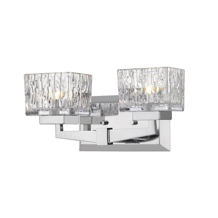 Z-Lite Rubicon 2-Light Bathroom Vanity Light In Chrome Z-Lite Rubicon 2-Light Bathroom Vanity Light In Chrome