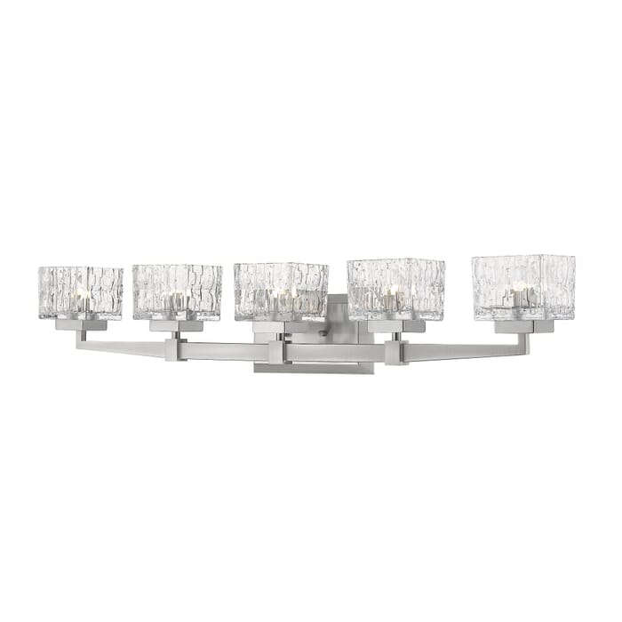 Z-Lite Rubicon 5-Light Bathroom Vanity Light In Brushed Nickel Z-Lite Rubicon 5-Light Bathroom Vanity Light In Brushed Nickel