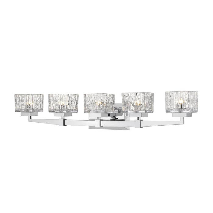 Z-Lite Rubicon 5-Light Bathroom Vanity Light In Chrome Z-Lite Rubicon 5-Light Bathroom Vanity Light In Chrome
