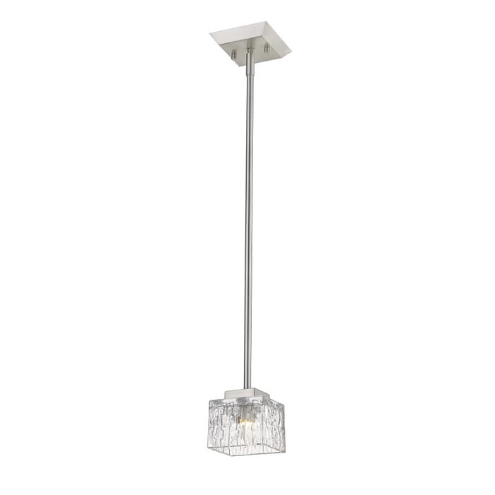 Z-Lite Rubicon 1-Light Mini Pendant Light In Brushed Nickel Z-Lite Rubicon 1-Light Mini Pendant Light In Brushed Nickel