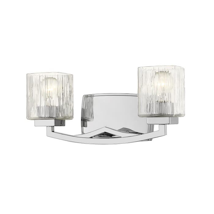 Z-Lite Zaid 2-Light Bathroom Vanity Light In Chrome Z-Lite Zaid 2-Light Bathroom Vanity Light In Chrome