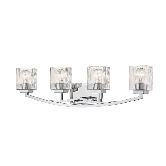 Z-Lite Zaid 4-Light Bathroom Vanity Light In Chrome Z-Lite Zaid 4-Light Bathroom Vanity Light In Chrome