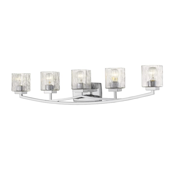 Z-Lite Zaid 5-Light Bathroom Vanity Light In Chrome Z-Lite Zaid 5-Light Bathroom Vanity Light In Chrome