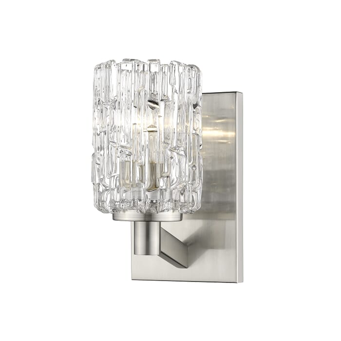 Z-Lite Aubrey 1-Light Wall Sconce In Brushed Nickel Z-Lite Aubrey 1-Light Wall Sconce In Brushed Nickel