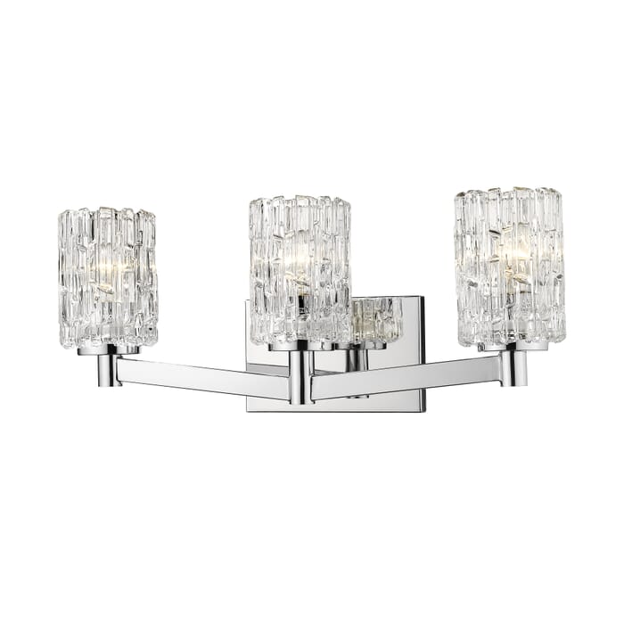Z-Lite Aubrey 3-Light Bathroom Vanity Light In Chrome Z-Lite Aubrey 3-Light Bathroom Vanity Light In Chrome