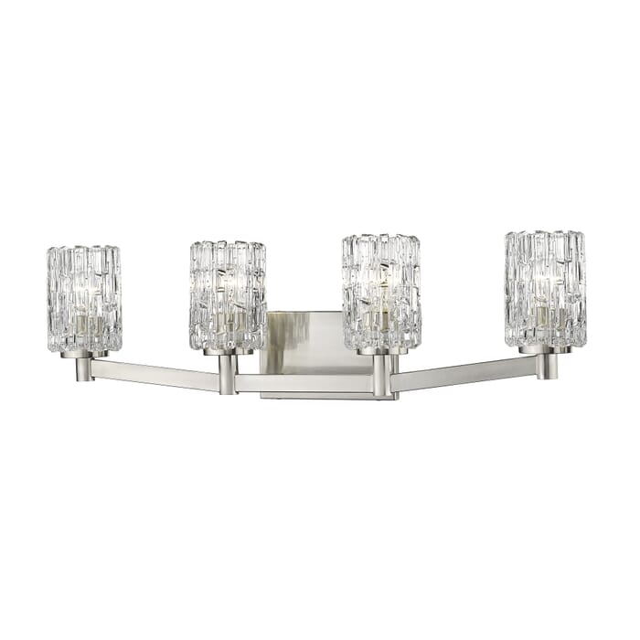 Z-Lite Aubrey 4-Light Bathroom Vanity Light In Brushed Nickel Z-Lite Aubrey 4-Light Bathroom Vanity Light In Brushed Nickel