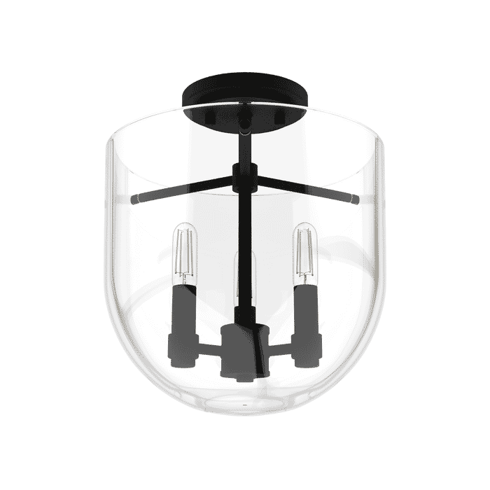 Hunter Sacha 3-Light Semi-Flush Mount in Natural Iron Hunter Sacha 3-Light Semi-Flush Mount in Natural Iron