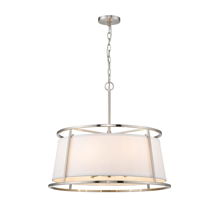 Z-Lite Lenyx Pendant 6-Light Pendant Light In Brushed Nickel Z-Lite Lenyx Pendant 6-Light Pendant Light In Brushed Nickel