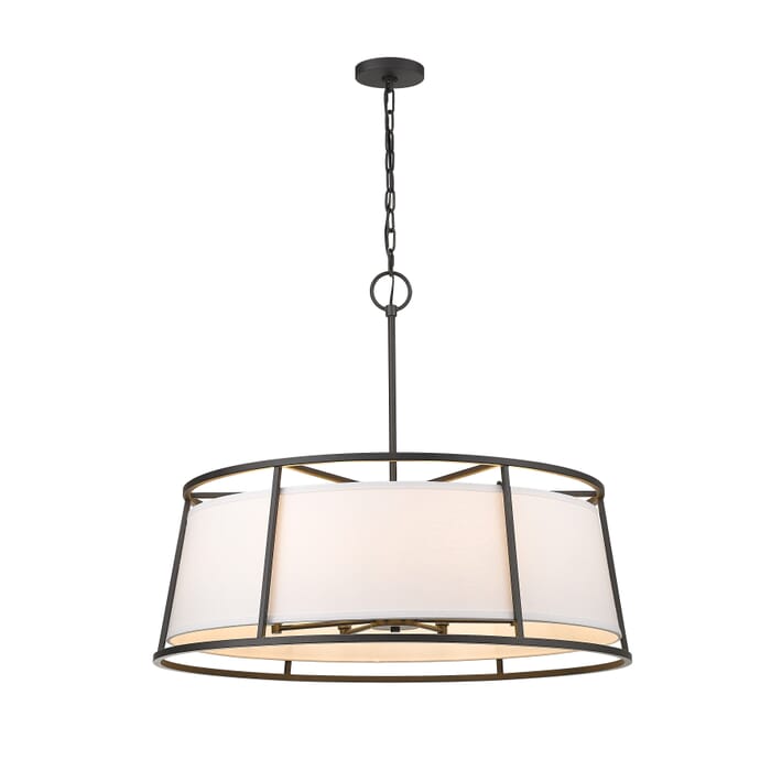 Z-Lite Lenyx Pendant 8-Light Pendant Light In Iron Ore Z-Lite Lenyx Pendant 8-Light Pendant Light In Iron Ore