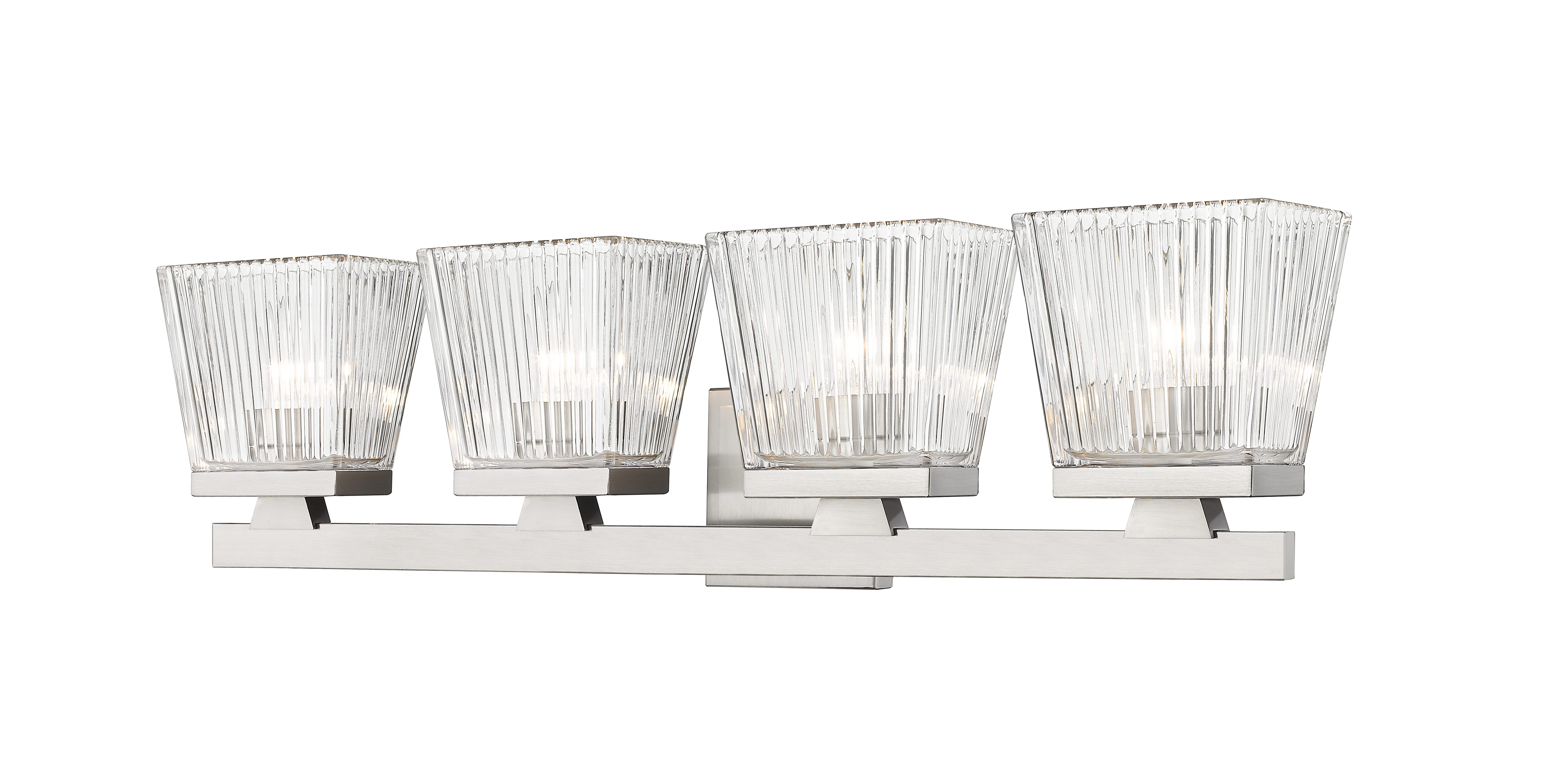 Z-Lite Astor 4-Light Bathroom Vanity Light In Brushed Nickel