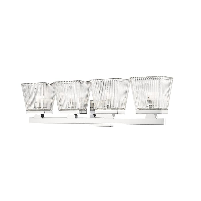 Z-Lite Astor 4-Light Bathroom Vanity Light In Chrome Z-Lite Astor 4-Light Bathroom Vanity Light In Chrome