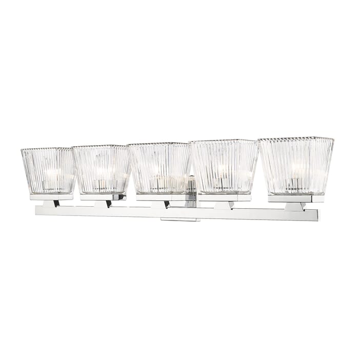 Z-Lite Astor 5-Light Bathroom Vanity Light In Chrome Z-Lite Astor 5-Light Bathroom Vanity Light In Chrome