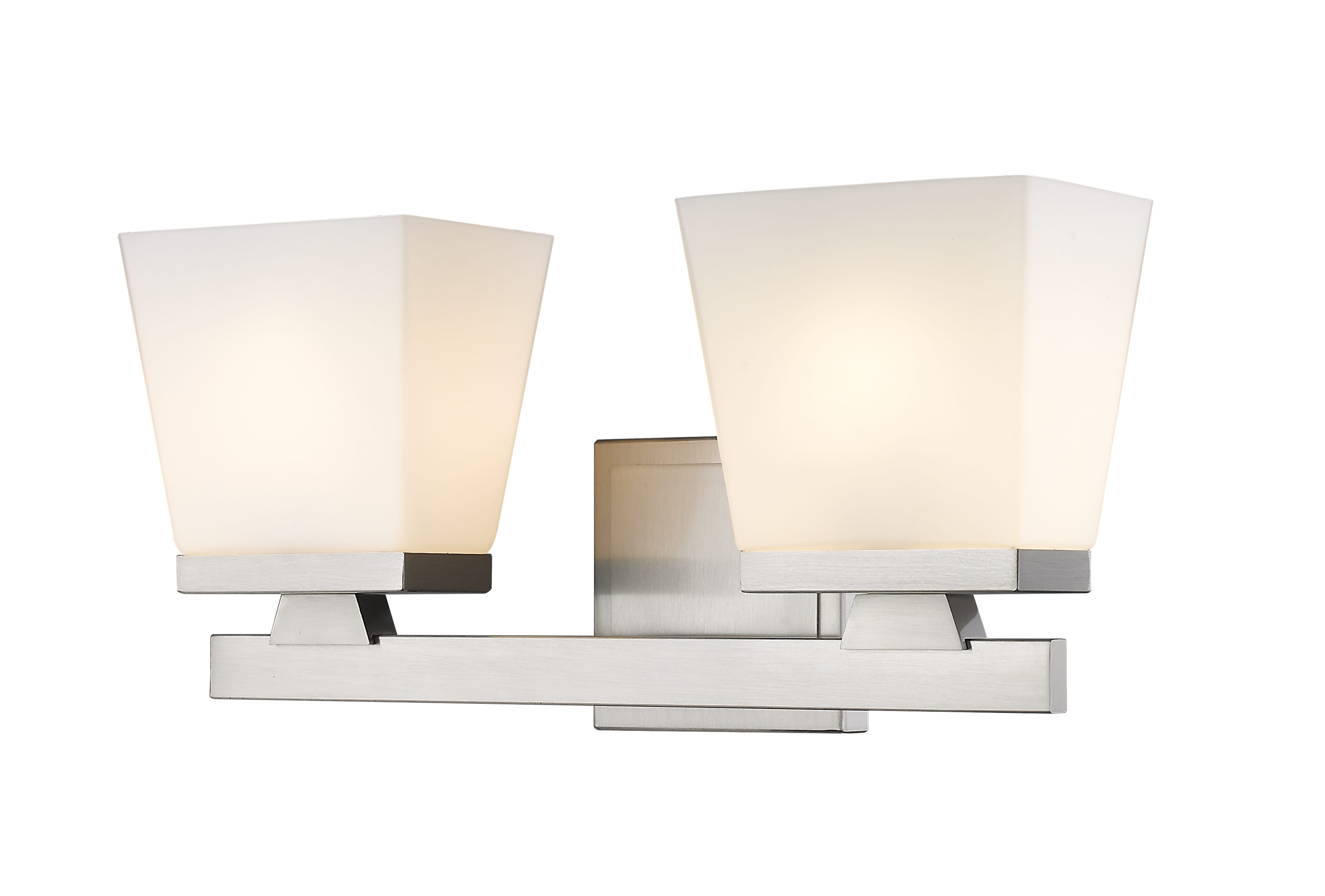 Z-Lite Astor 2-Light Bathroom Vanity Light In Brushed Nickel