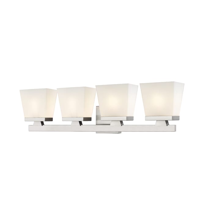 Z-Lite Astor 4-Light Bathroom Vanity Light In Brushed Nickel Z-Lite Astor 4-Light Bathroom Vanity Light In Brushed Nickel
