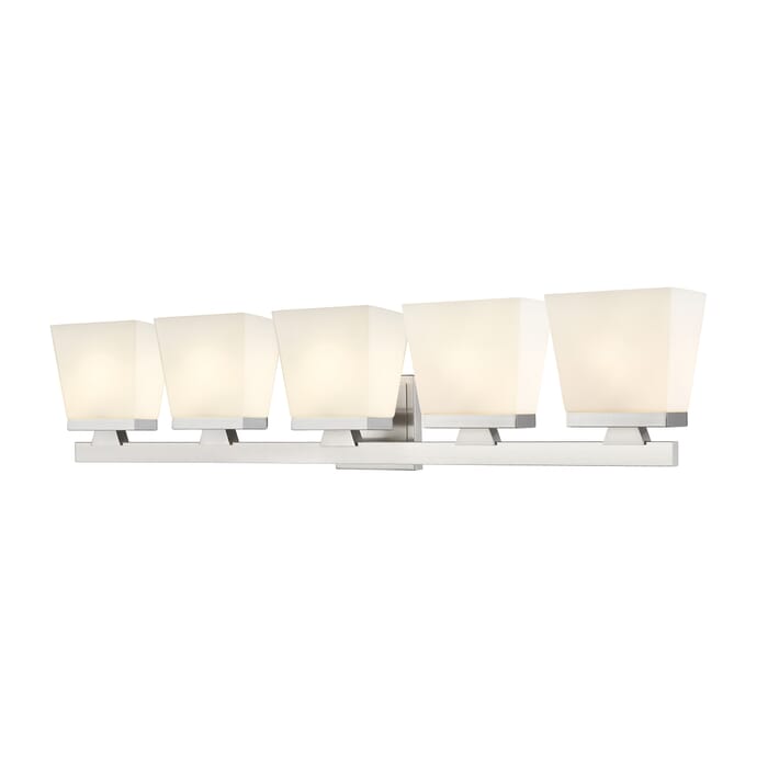 Z-Lite Astor 5-Light Bathroom Vanity Light In Brushed Nickel Z-Lite Astor 5-Light Bathroom Vanity Light In Brushed Nickel