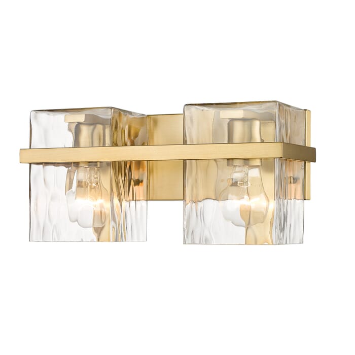 Z-Lite Bennington 2-Light Bathroom Vanity Light In Modern Gold Z-Lite Bennington 2-Light Bathroom Vanity Light In Modern Gold