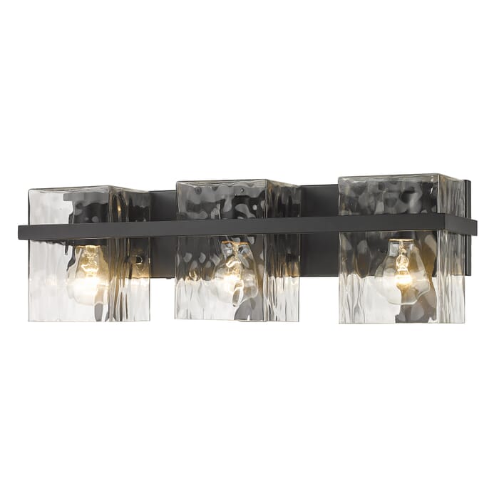 Z-Lite Bennington 3-Light Bathroom Vanity Light In Matte Black Z-Lite Bennington 3-Light Bathroom Vanity Light In Matte Black