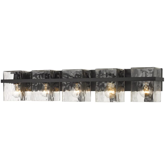Z-Lite Bennington 5-Light Bathroom Vanity Light In Matte Black Z-Lite Bennington 5-Light Bathroom Vanity Light In Matte Black