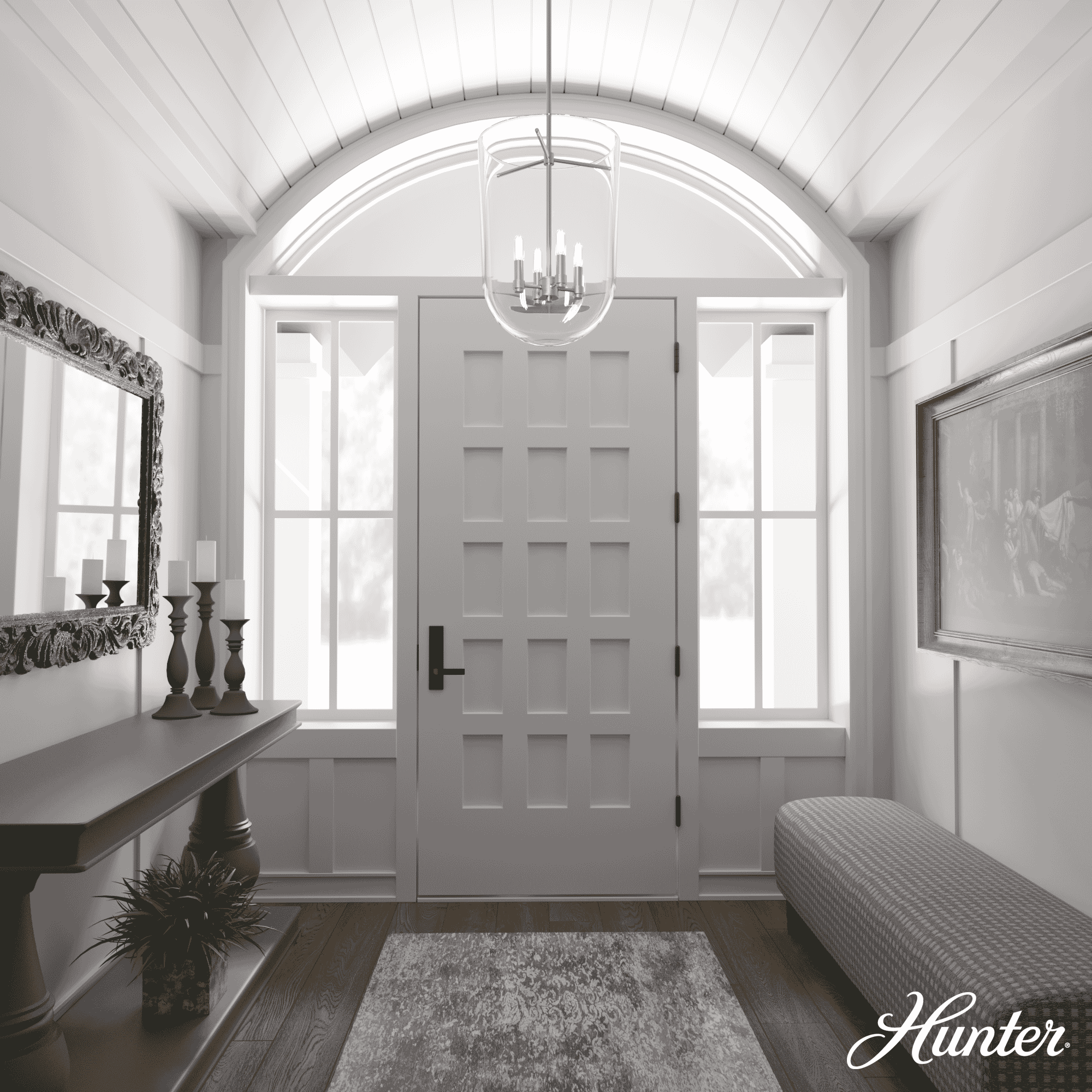 Hunter Sacha 4-Light Pendant in Alturas Gold