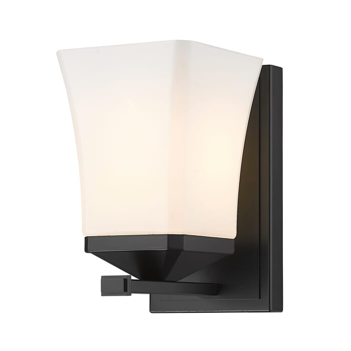 Z-Lite Darcy 1-Light Wall Sconce In Matte Black Z-Lite Darcy 1-Light Wall Sconce In Matte Black