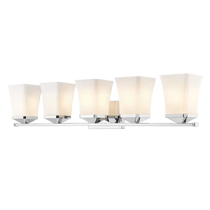 Z-Lite Darcy 5-Light Bathroom Vanity Light In Chrome Z-Lite Darcy 5-Light Bathroom Vanity Light In Chrome
